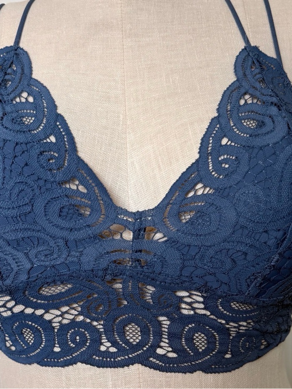 PINK Victoria's Secret Navy Lace Bralette